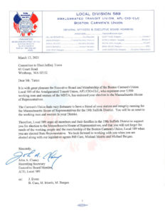 Endorsement Letter for Jeff Turco