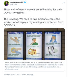 Michelle Wu Tweet